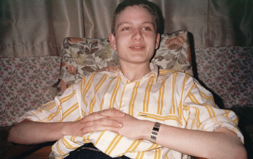 [80s fashion alert! What a terrible shirt!!]